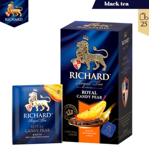 RICHARD schwarzer Tee ROYAL CANDY PEAR 25 Teebeutel Made in Russia - Bild 1 von 1