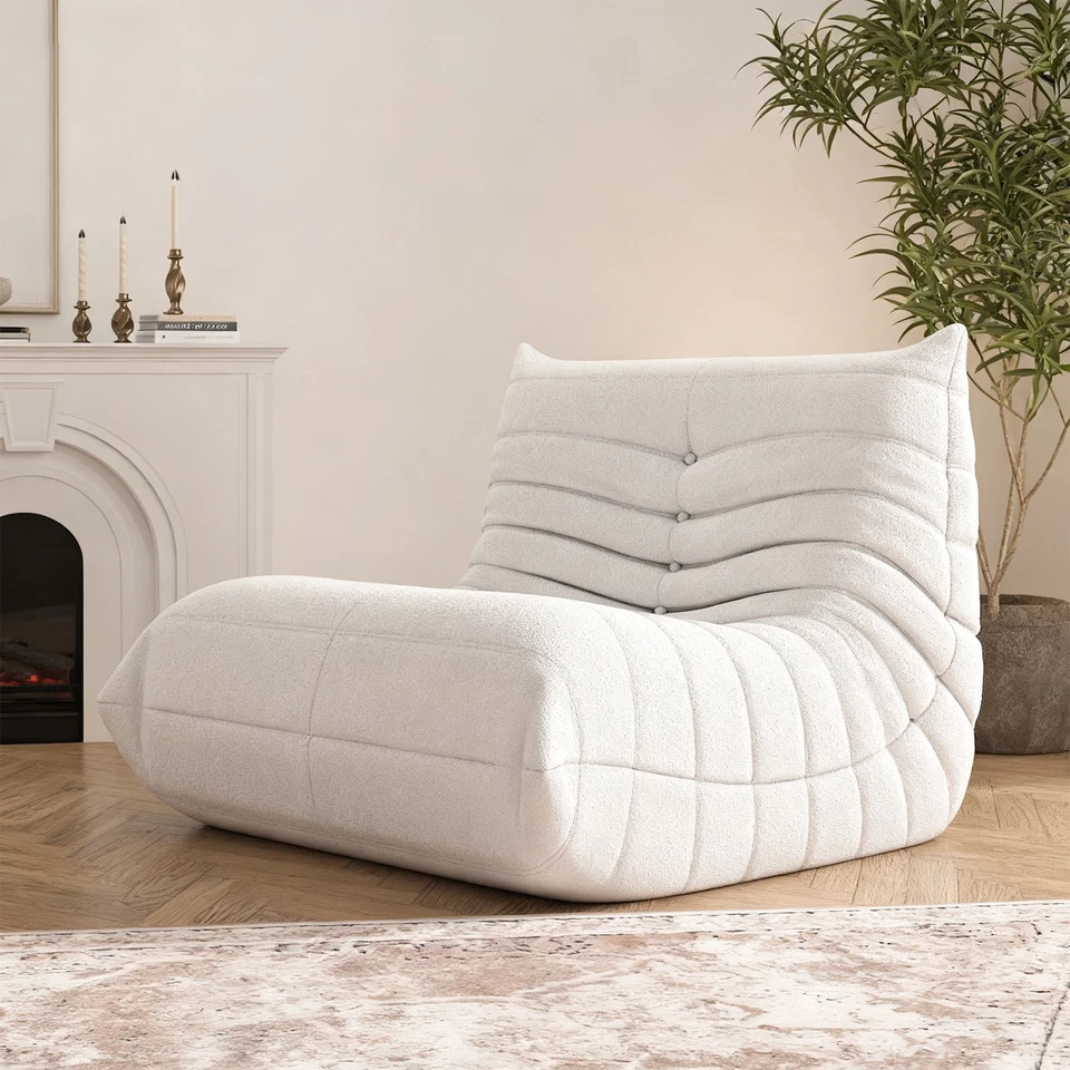 Silla bolsa de frijoles grande moderna dormitorio relleno bolsa de frijoles sofá para muebles de adultos Foto 1 de 1