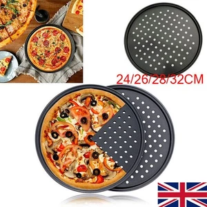 Pizza Tray Non-Stick 24-32CM Pizza Pan with Holes Perforated Baking Oven Tray - Picture 1 of 19