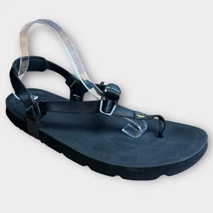 Luna Men’s OSO Mono Winged Edition Sandals Black Vibram Soles Minimalist 12 EUC - Picture 1 of 13
