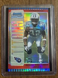 Adam Jones 2005 Bowman cromo rojo refractor novato #132 Tennessee Titans - Imagen 1 de 2