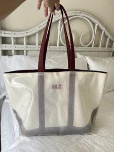 Round Two Clothing Streetwear Brand | Maroon PVC Shell Tote Bag | Large - Bild 1 von 8