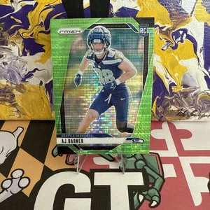2024 Panini Prizm - Rookies AJ Barner #304 Neon Green Pulsar Prizm (RC) - Picture 1 of 3
