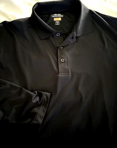 Snake Eyes Men's Black Large Long Sleeve Polyester Golf/Polo Shirt Dry-18 - Picture 1 of 4