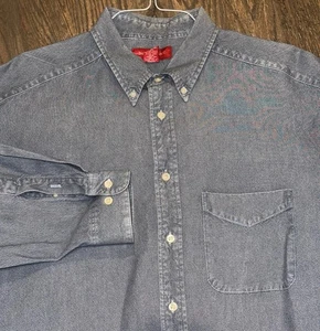 Banana Republic Men's Vintage Denim Button Down Shirt XL Chest Pocket Y2K - Picture 1 of 5