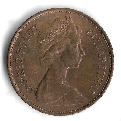 1977 UK Great Britain 2 New Pence World Coin - KM# 916 - Image 1 of 2