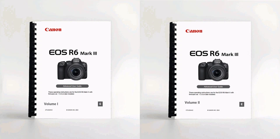 Advanced User Guide Manual for Canon EOS R6 Mark III MkIII - Image 1 of 1