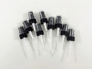 9 pcs Fine Mist Spray Top Atomizer Black ribbed 18-410 with 55ml dipstick - Picture 1 of 10