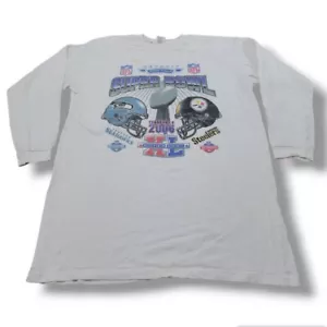 2006 Super Bowl 40 Shirt Size XXL Steelers Vs Seahawks Graphic Print Shirt Flaws - Picture 1 of 11