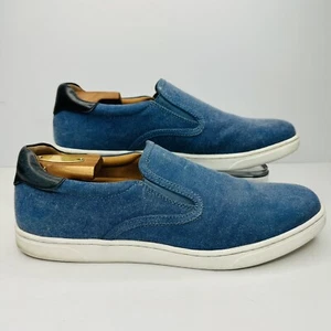 Vionic Brody Denim Sneakers Uomo Taglia 9,5 Blu Scarpe Slip On Casual - Foto 1 di 9
