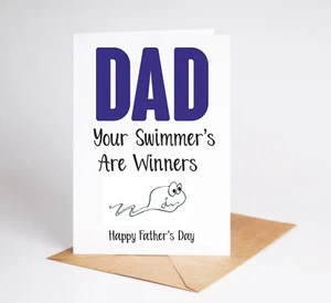 Funny Fathers Day Card Rude Birthday Card Dad Father BC131 - Picture 1 of 3