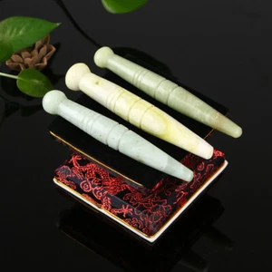 Jade Acupressure Foot Reflexology Therapy Tool Jade Stone Foot Massage Tool - Picture 1 of 5