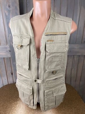 Chaleco de caza con mosca Orvis Vintage Multi-Pocket Color Khaki Talla Pequeña Foto 1 de 4