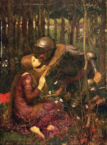 John William Waterhouse - La Belle Dame Sans Merci Vintage Beaux-Arts Imprimé - Photo 1/1