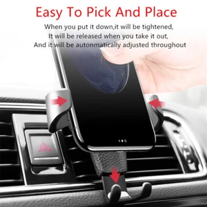 Support de téléphone portable universel noir voiture support air ventilateur support de téléphone pour iPhone - Photo 1 sur 12