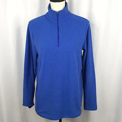 Lands End Women's 1/4 Zip Fleece Pullover Sweatshirt Size Small Periwinkle - Image 1 of 4