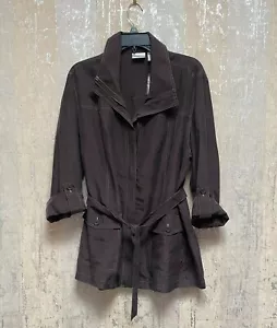 Chico's Zenergy Damen Sandra Übergangsjacke Gr. 3 Washed Silk Chokolate - Bild 1 von 6