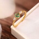 Natural Emerald 14k Yellow Gold Ring , Engagement Ring ,Handmade Ring