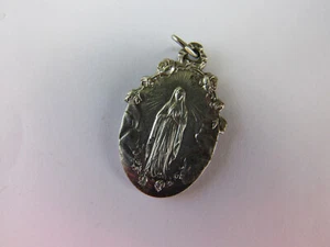 XIX - Pendentif Médaille Vierge Marie Lourdes - en Argent  - Poids 4,5 g - Picture 1 of 2