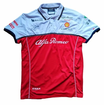 F1 KIMI RAIKKONEN signed Alfa Romeo/Sauber issue pit crew (personal) shirt - Image 1 of 4
