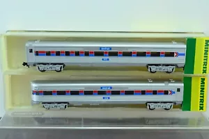 Minitrix 2X 3033 3043 AMTRAK Passenger Cars N Scale - Picture 1 of 5