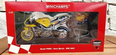 Minichamps 1/12 Ducati 998RS Steve Martin WSBK 2003 122 031299 DFX Racing - Immagine 1 di 4