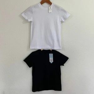 NWT Boys X Small XS 4-5 Cat & Jack Short Sleeve 2 Pack White & Black T-Shirt Set - Picture 1 of 6