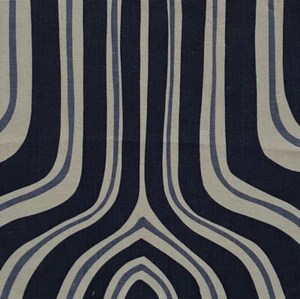 RAOUL TEXTILES Nigel delft paisley Hand Blocked Linen Remnant New - Picture 1 of 1