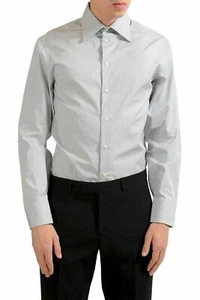 Armani Collezioni Men's Striped Long Sleeve Dress Shirt US 15 IT 38 - Picture 1 of 5