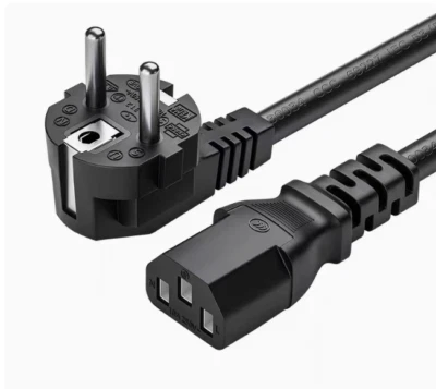 Schuko Netzkabel, C13, PC, Monitor, Bildschirm, Drucker Kabel.  Kaltgerätekabel - Bild 1 von 2