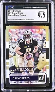 RARE DREW BREES MINT+ 2015 Donruss #27 PRESS PROOF PURPLE /199 + COUPONS - Picture 1 of 3