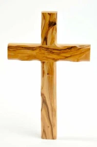 Olive Wood Catholic Cross (8 Inches) - Picture 1 of 4