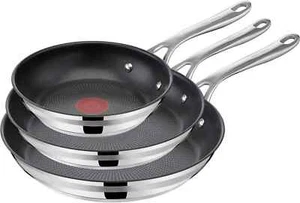 Jamie Oliver by Tefal Cook Smart Juego de sartenes de 3 piezas 28 cm 24 cm 20 cm acero inoxidable - Imagen 1 de 4