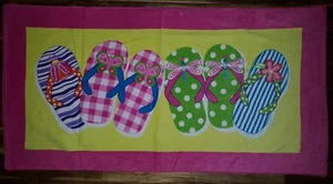 Beach Towel BRAND NEW! Sandals Flip Flops 100% Cotton 30.5x59 FREE SHIPPING! - Picture 1 of 2