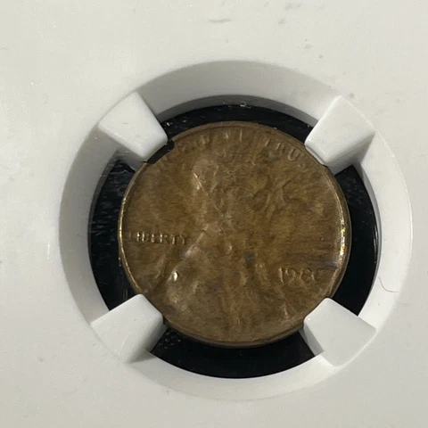 1980 1C ERROR OBVERSE STRUCK THRU CAPPED DIE NGC AU 58 BN LINCOLN PENNY Cover