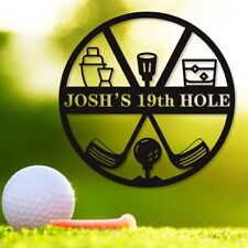 Personalized Golf Course Metal Name Sign Sports Outdoor Indoor Decor Wall Art