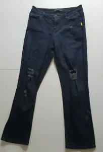 BETTIN LIANO Womens Bark Blue Distressed Stretch Jeans Size 8 NWOT - Picture 1 of 4