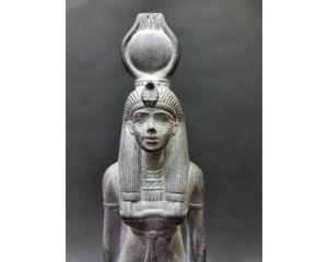 Unique Heavy Gray basalt stone of HATHOR Goddess the god of love , sky , beauty - Picture 1 of 8