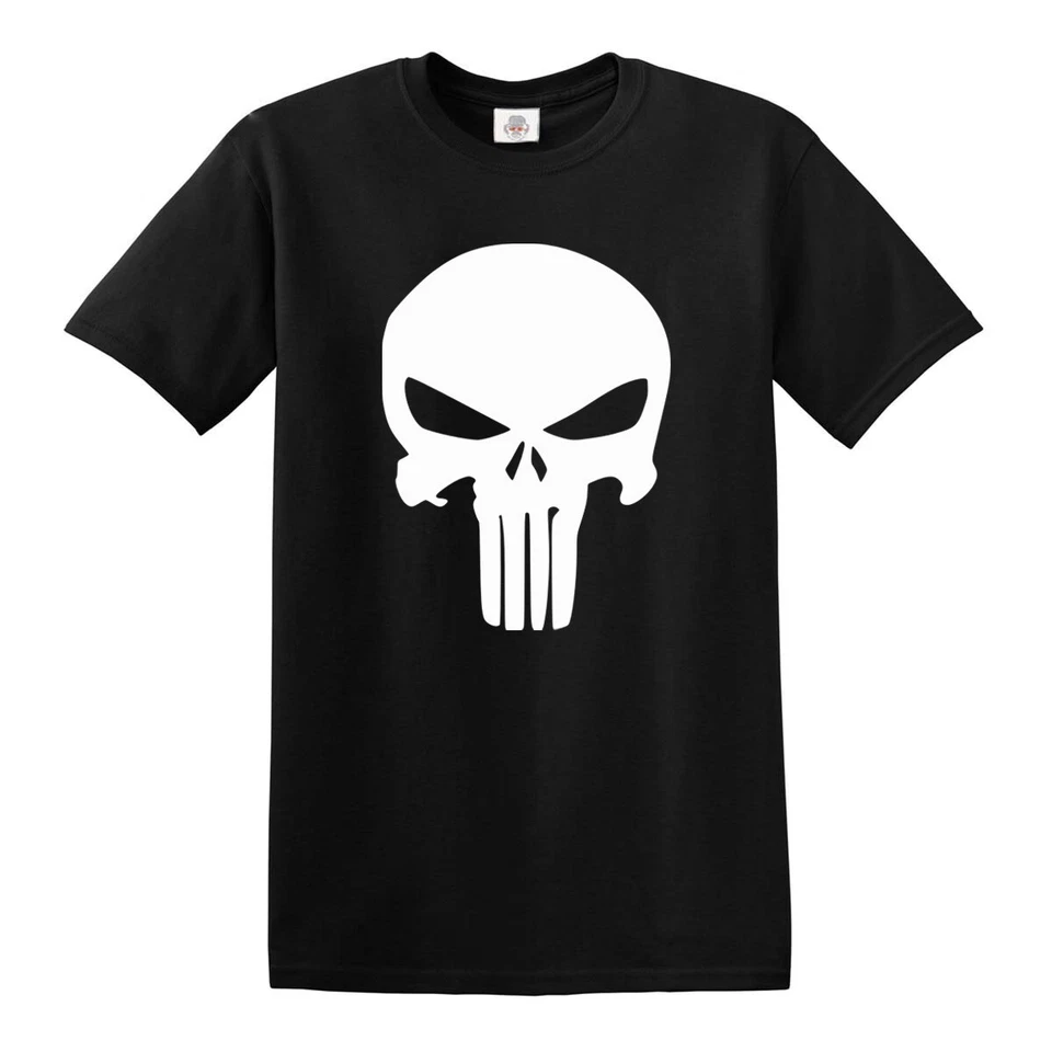 Camiseta The Punisher Para Hombre Divertida Novedad Punk Cara Calavera Antihéroe Marvel Camiseta Top - Imagen 1 de 1
