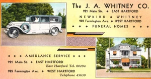 Ambulance Automobile Funeral Home Hartford Connecticut Vintage Ink Blotter - Picture 1 of 3