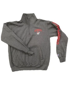 Georgia Bulldogs, Champion Men's Quarter Zip Pullover Gray UGA, Large, NWOT - Picture 1 of 5
