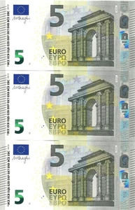 Unión Europea UE 3x 5 euros 2013 P-20t (Irlanda) UNC consecutivo - Imagen 1 de 2