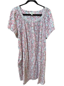 Camisón Aria Collection Mujer Talla 4X Multicolor Manga Corta Algodón Bolsillos - Imagen 1 de 6