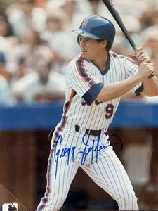 GREGG JEFFERIES NEW YORK METS AUTOGRAPHED AUTO PHOTO B - Imagen 1 de 1