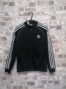 ADIDAS Firebird - Boys Tracksuit Top - 10 / 11 Years Black Polyester - Picture 1 of 10
