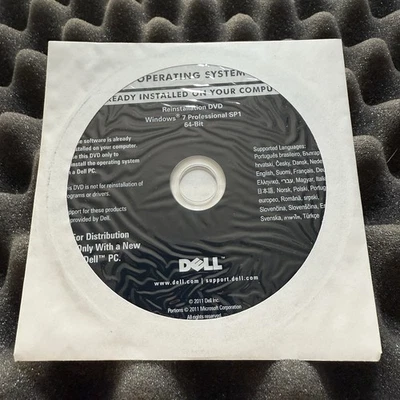 Dell Windows 7 Professional SP1 64 Bit Reinstallation DVD - Image 1 of 3