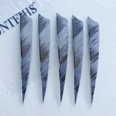 50 Pcs ONTFIHS 5Inch Shield Arrow Feathers Archery Fletches Ink Painting RW LW - Image 1 of 4