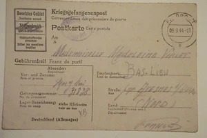 Carta Prisionero De Guerra Stalag X B Alemana 1944 Campo / Bajo Lugares - Picture 1 of 1