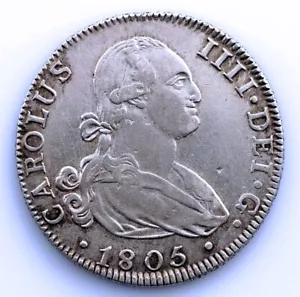 SC-Spain-Carlos IV. 4 reales 1805 FA. Madrid. EBC-/XF- Plata 12,95 g. ESCASA - Imagen 1 de 2