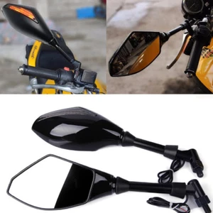 Universal Motorcycle Rear View Side Mirrors with LED Turn Signal Light For Honda - Bild 1 von 12
